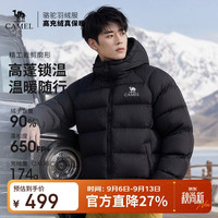 骆驼 户外羽绒服男女同款情侣加厚保暖面包服 A35WR28002 幻影黑 L