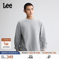 Lee 26早秋新品舒适版圆领Logo贴布男款长袖卫衣
