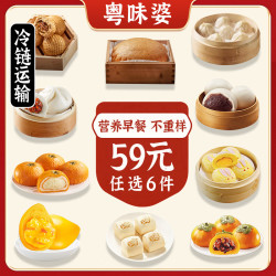 粤味婆 广式早茶包点  猪肉肠粉195g/包
