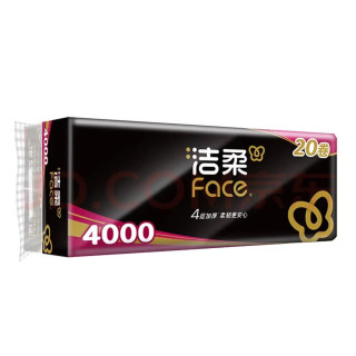 洁柔 卷纸 黑Face厚实4层200g20卷有芯
