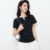 移动端、88VIP：晚白 【掐腰正肩】瘦瘦T设计感短袖棉T恤女小心机掐腰正肩漂亮上衣