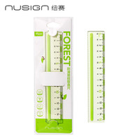 纽赛 目愈森林高透耐磨尺子 绿 NS095-1F