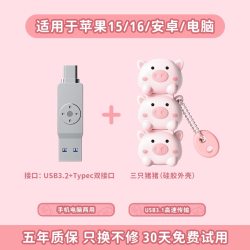 移速 卡通手机u盘适用苹果typec双接口高速大容量优盘手机电脑两用