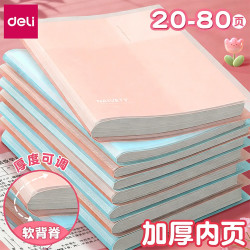 得力 文件夹A4试卷收纳袋透明插页资料册小学生初中生专用试卷活页夹整理神器