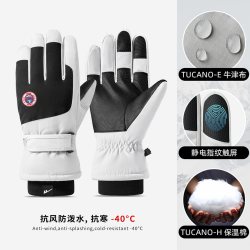回力 手套男士冬季骑行电动车防风防寒加绒加厚保暖触屏女滑雪手套