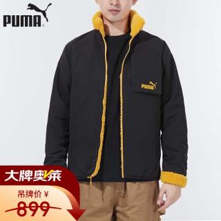 PUMA 冬季双面可穿羊羔绒休闲男子运动夹克 535052-37 M码
