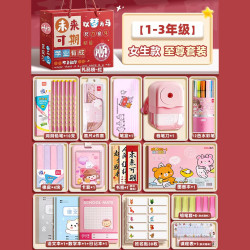 得力 文具套装礼盒一二年级小学生儿童学习用品奖品入学必备物品生日礼物女孩男孩铅笔送孩子惊喜大礼包