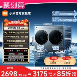 米家 小米米家迷你双筒洗衣机 XHQG050MJ401 5.0kg 星缎银
