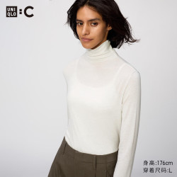 优衣库 HEATTECH混纺高领T恤/长袖女装