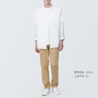 無印良品 MUJI 【弹力丝光斜纹】男士修身裤