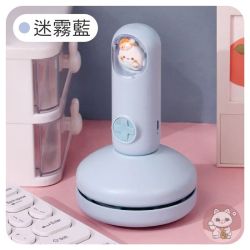 春睿 萌宠桌面吸尘器清理儿童键盘学生铅笔橡皮橡皮擦神器吸力清洁USB 迷雾蓝 限时 赠充电线+吸嘴+清洁毛刷