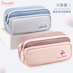 Hello Kitty 女生笔袋小学初中新款女孩大容量横版多功能文具盒96687A美乐蒂粉