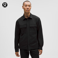 lululemon 丨Brushed Warpstreme 男士拉绒网格外套式衬衫 LM3GNKS 黑色 L
