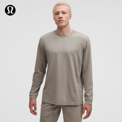 lululemon 丨Zeroed In 男士运动长袖 T 恤 LM3F93S 暖褐灰 2XL