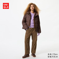 优衣库 保暖休闲长裤女装/休闲裤裤子479402 36 褐色 XS /150/60A