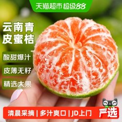 京运达 云南高山青皮蜜桔橘子应当季新鲜水果早熟酸甜大果整箱 50mm+ 3 斤