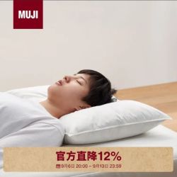 無印良品 MUJI 羽毛枕 星级酒店枕芯全棉羽绒羽毛枕柔软鸭毛枕头枕芯 48*74cm