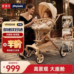 普洛可 高景观轻便可折叠 天使棕 婴儿推车