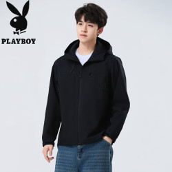 PLAYBOY 户外运动 防风防水冲锋衣连帽