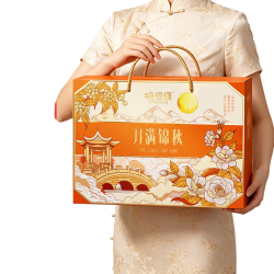 味滋源 蛋黄莲蓉流心月饼礼盒 528g10味10饼