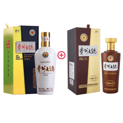 茅台 纯粮酒 酱香型白酒套装  光瓶装 53%vol 500mL
