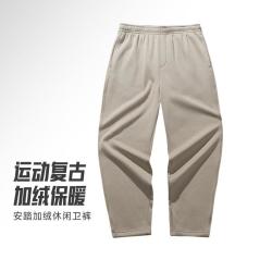 安踏 男款长裤秋冬保暖加绒裤子休闲通勤针织裤亲肤舒适生活系列休闲裤