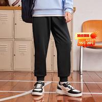 安踏 加绒裤男童冬季保暖初中生摇粒绒柔软长裤校服神器