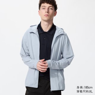 优衣库 DRY-EX速干高弹力防紫外线连帽开衫 防晒服487511