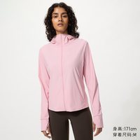 优衣库 AIRism高弹力防紫外线拉链连帽开衫优衣库女装实测UPF100+483281