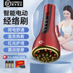 扶鑫 电动经络刷刮痧仪器经络疏通仪器五行经络刷按摩仪美容院专用仪器 黄铜精装充插款