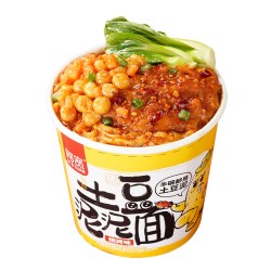 阿宽 土豆泥泥拌面烧烤味84g*1杯特色方便速食拌面泡面宵夜小吃