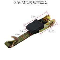 军绿色包胶加厚加强涤纶货物捆绑带收紧固定货车紧绳器瓷砖打包带
