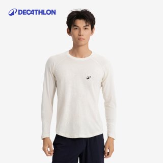 迪卡侬 运动t恤男春季跑步速干长袖保暖排汗上衣体育训练服SAJ1