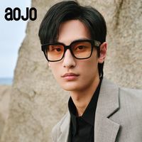 百亿补贴：aojo AJ401SJ706 潮男帅气方形太阳镜ins时尚墨镜男女