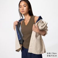 优衣库 V领bra背心优衣库女装加杯背心带胸垫打底衫内搭482330