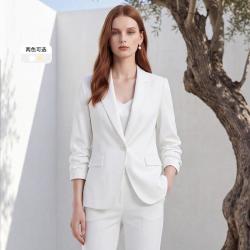 马天奴 一粒扣设计纯色百搭减龄职业通勤高级感女式西服外套洋气