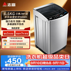 志高 蓝光洗护 全自动洗衣机  宝石灰 6.5kg