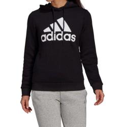adidas 女款logo印花连帽运动卫衣