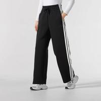 adidas 经典条纹直筒裤轻盈透气女裤户外休闲运动裤