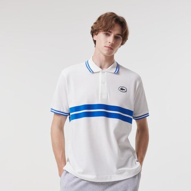 LACOSTE 法国鳄鱼男装春夏时尚拼色设计纯棉短袖T恤Polo衫男士上衣