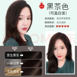 韩金靓 植物染发剂   遮盖白发不伤头皮   黑茶色 180ml