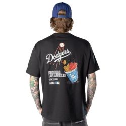 NEW ERA NEWERA x MLB联名洛杉矶道奇队 图案印花直筒短袖套头圆领T恤