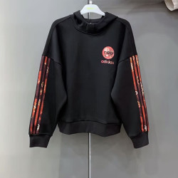 adidas 卫衣女装秋季款运动服宽松百搭休闲连帽套头衫上衣 H HM7482 S