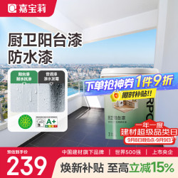 嘉宝莉 厨卫阳台漆 耐水耐候耐擦洗乳胶漆 内墙外墙阳台厨卫翻新修补防霉防潮 5kg（定制款）