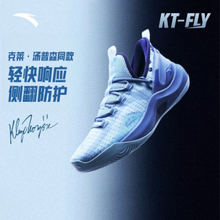 球场实战适配：安踏 KT‑FLY 克莱汤普森 男低帮网面透气篮球鞋