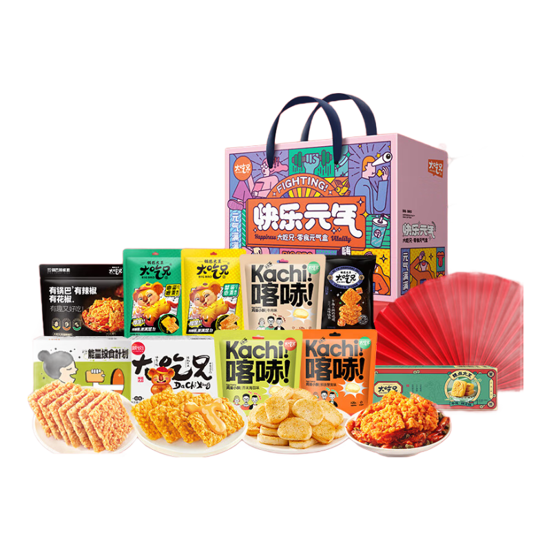 粮悦 大吃兄零食大礼包 1264g 膨化食品