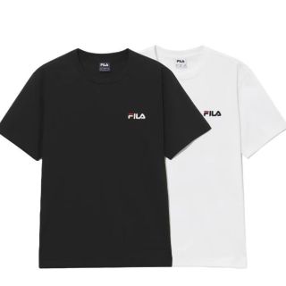 百亿补贴：FILA SS26小LOGO圆领刺绣LOGO短袖T恤黑白 FS262RS01X045/42