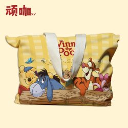 顽咖 幼儿园被子收纳袋定制名字小熊被褥包加厚防水大容量短途旅行包