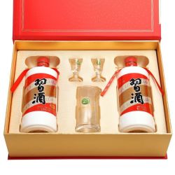 习酒圆习酒礼盒500ml*2瓶内含酒具 53度酱香型白酒