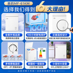 美的 小冰柜小型家用冷冻柜 小户型首选丨美的新品 61升